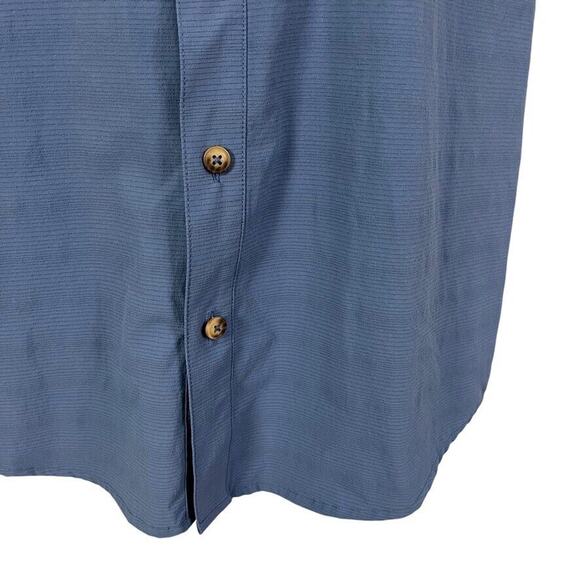 Zyia Active Womens Vented Button Down Short Sleeve Fishing Blue Shirt Top sz M - Picture 5 of 16